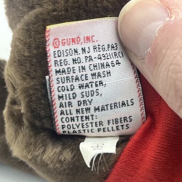 Gund Kohls Care Curious George Vintage Plush Red Shirt 2001 11" - Picture 7 of 7